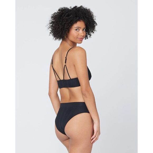 New   L*SPACE black siren top and court bottom bikini set. Small. Retails $209 - Picture 6 of 13